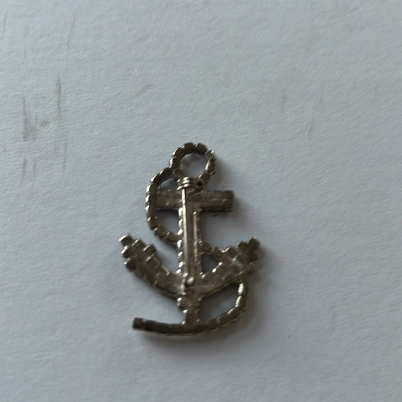 Vintage Anchor Rhinestone Brooch - Picture 2 of 3